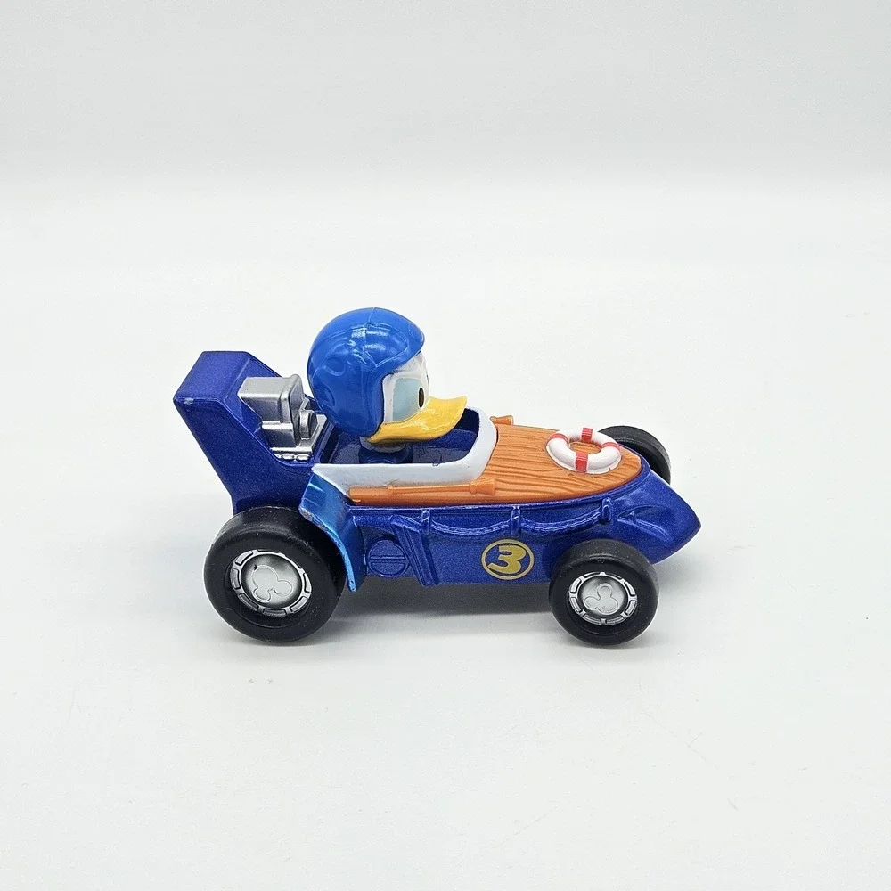 Disney Donald Duck Diecast Toy Car Mattel 2016 Blue Racing Hot Rod #3 Loose